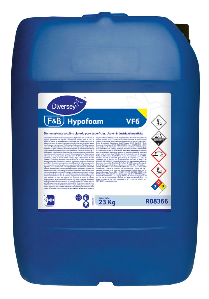 HYPOFOAM VF6 23kg - Detergente alcalino clorado por espuma